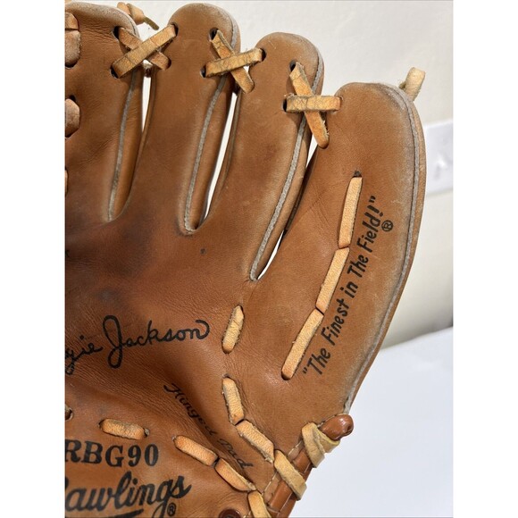 Rawlings Reggie Jackson Baseball Glove RBG90 “Deep Well” Pocket 9” RHT - Picture 12 of 16